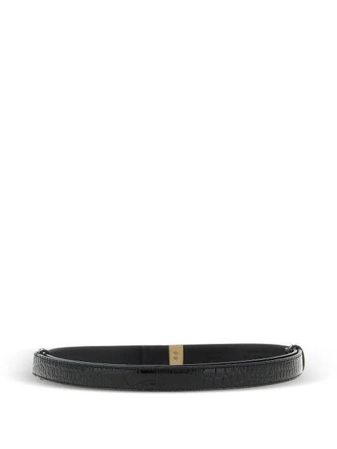 TOM FORD croc-print metal buckle belt - Black - zdjęcie produktu nr 2