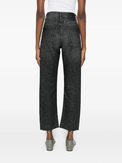 Maison Margiela frayed straight-leg jeans - Black - zdjęcie produktu nr 2