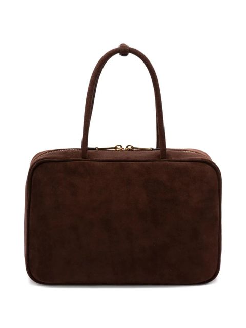 Miu Miu embossed-logo top-handle bag - Brown