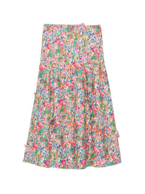 FARM Rio butterfly-appliqué maxi skirt - Pink - zdjęcie produktu nr 1