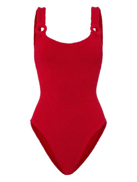Hunza G Domino hoop-detail swimsuit - Red - zdjęcie produktu nr 1