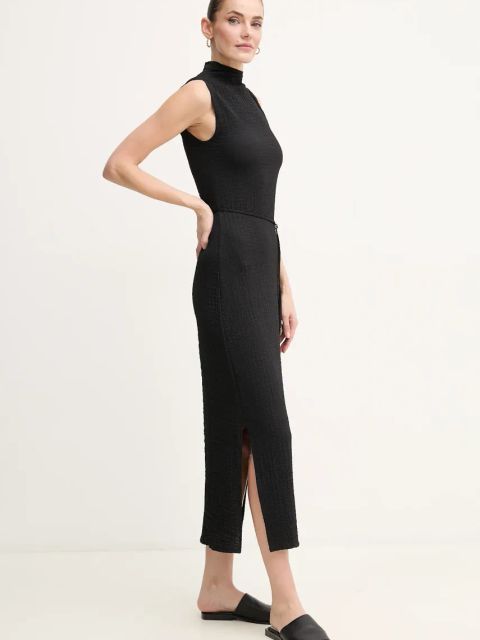 Calvin Klein sukienka kolor czarny maxi dopasowana K20K208304