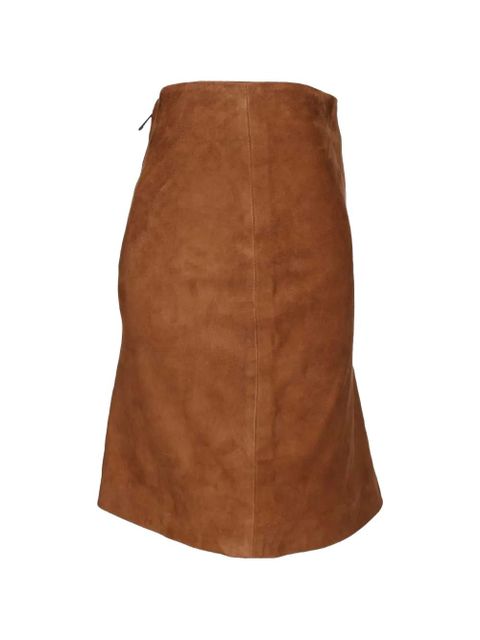 ROTATE BIRGER CHRISTENSEN suede mini skirt - Brown