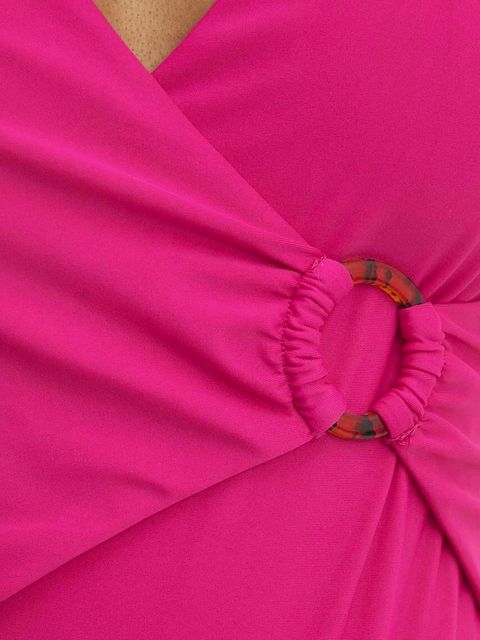 Answear.LAB jednoczęściowy strój kąpielowy kolor różowy lekko usztywniona miseczka