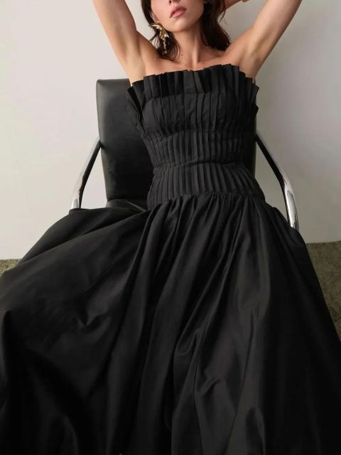 Aje Ivy ruffled strapless midi dress - Black