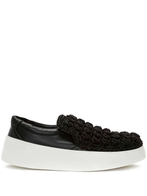 JW Anderson Popcorn leather sneakers - Black - zdjęcie produktu nr 1