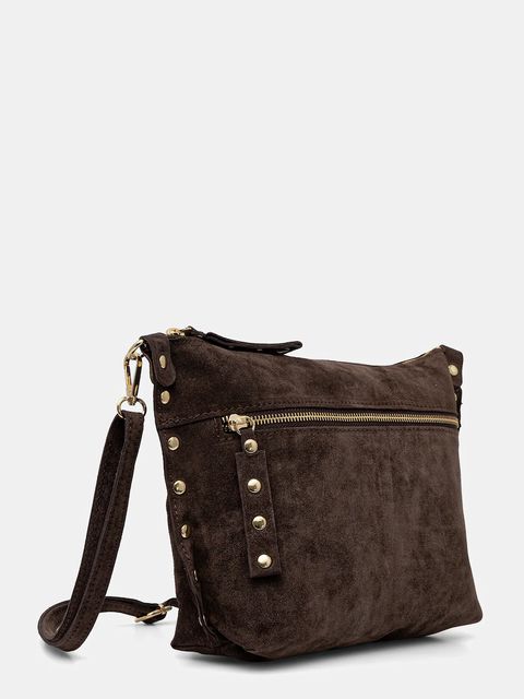 Answear.LAB torebka zamszowa kolor brązowy