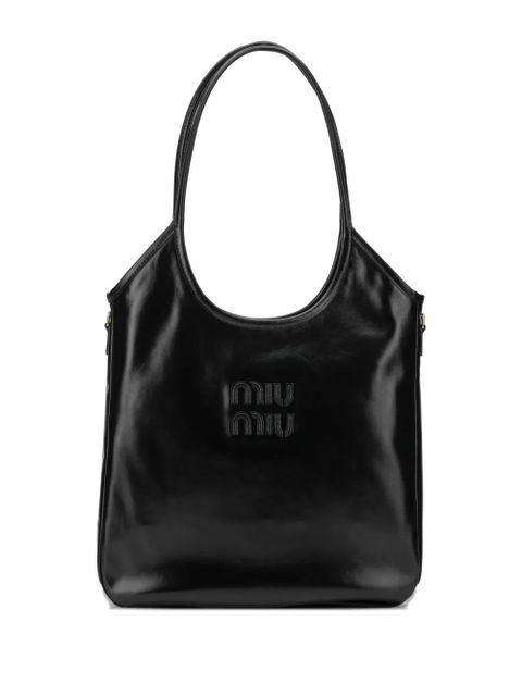 Miu Miu Ivy leather shoulder bag - Black - zdjęcie produktu nr 1