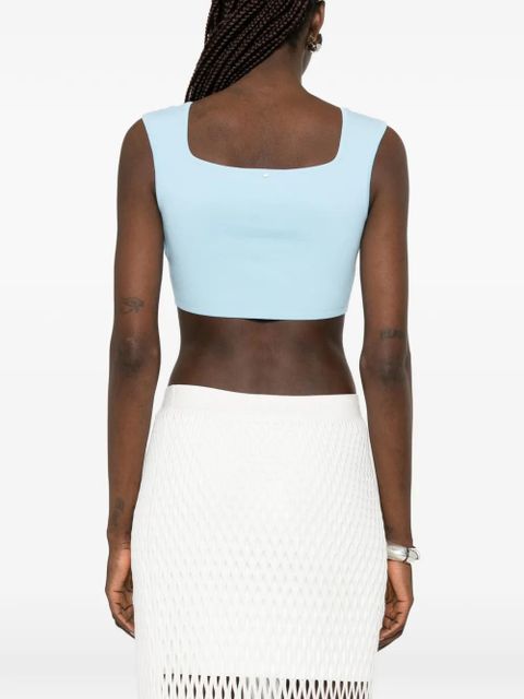 Max Mara square-neck sleeveless top - Blue