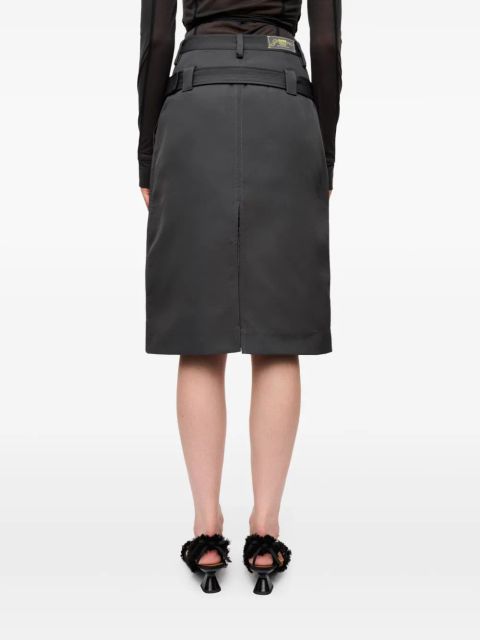 GANNI belted skirt - Grey