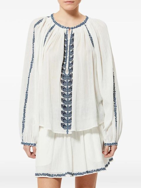 MARANT ÉTOILE Lena embroidered blouse - White