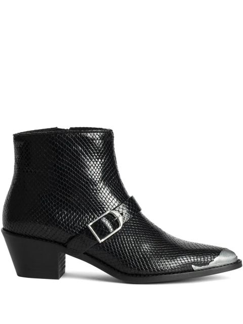 Zadig&Voltaire Tylow Wild Mirror buckled cowboy boots - Black - zdjęcie produktu nr 1
