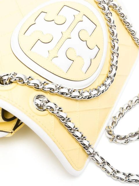 Tory Burch embossed and quilted cross-body bag - Yellow
