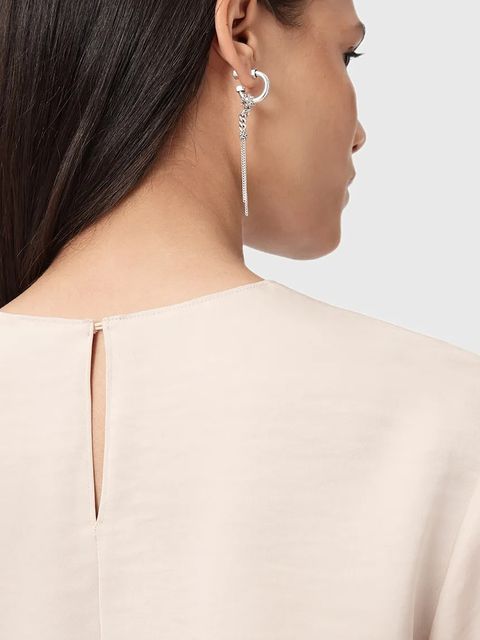 AllSaints bluzka LEANNE damska kolor beżowy gładka W019PD - zdjęcie produktu nr 2