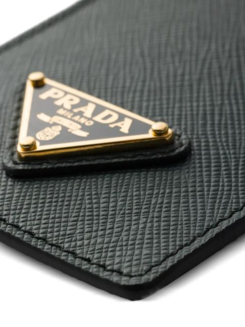 Prada leather badge holder - Green