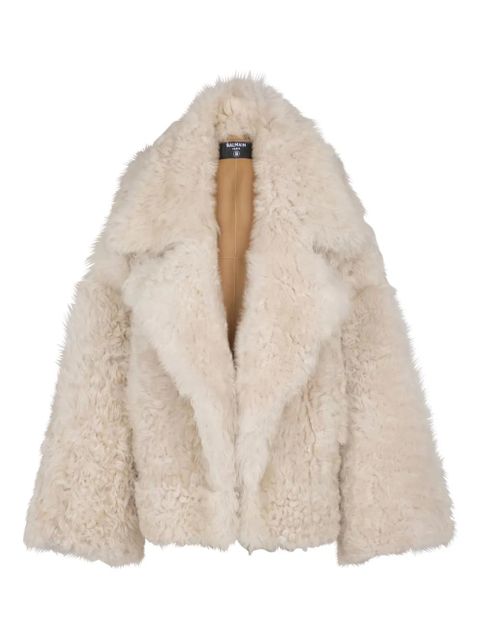 Balmain shearling jacket - Neutrals - zdjęcie produktu nr 1