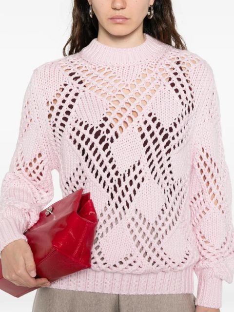 Jil Sander open-knit sweater - Pink