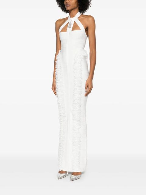 Self-Portrait x Christopher Kane knit maxi dress . - White