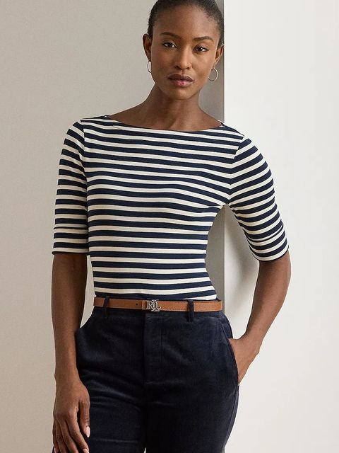 Lauren Ralph Lauren bluzka damska kolor granatowy wzorzysta 200980041 - zdjęcie produktu nr 1