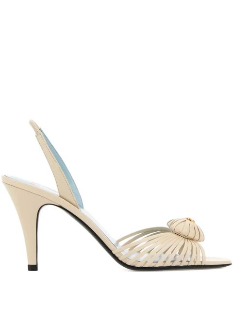 Valentino Garavani 85mm leather slingback sandals - Neutrals - zdjęcie produktu nr 1