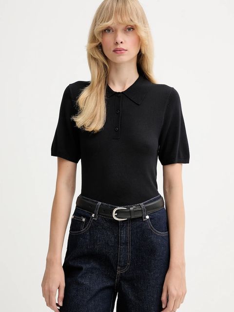 Calvin Klein polo damski kolor czarny LV044C341G - zdjęcie produktu nr 1