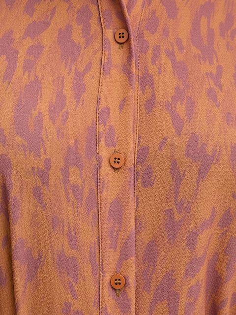 Silvian Heach koszula RAPANE damska kolor brązowy regular z kołnierzykiem klasycznym GPA25413CA