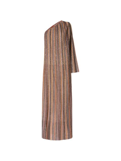 Missoni striped sequin one shoulder dress - Brown - zdjęcie produktu nr 1