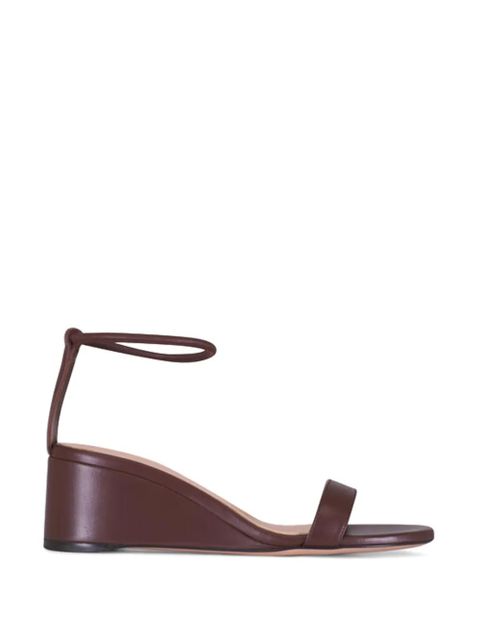 Gianvito Rossi leather wedge sandals - Brown - zdjęcie produktu nr 1