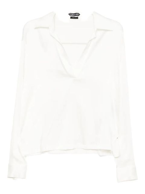 TOM FORD satin blouse - White - zdjęcie produktu nr 1