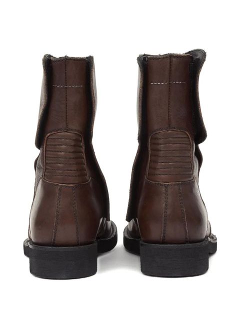 MM6 Maison Margiela leather boots - Brown