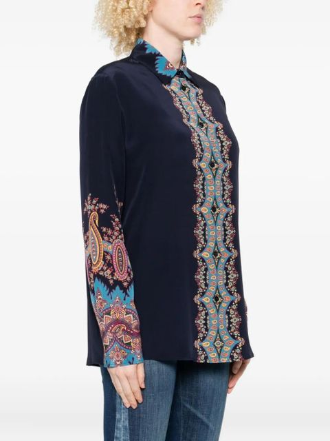 ETRO paisley-print silk shirt - Black