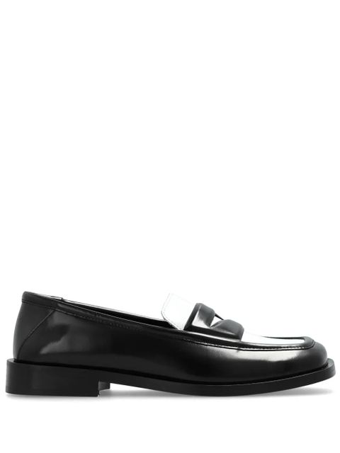 The Attico Amanda two-tone leather loafers - White - zdjęcie produktu nr 1