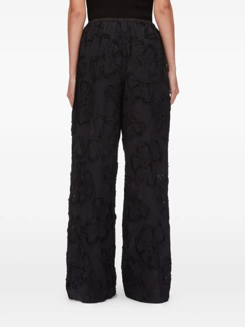 3.1 Phillip Lim floral appliqué trousers - Black