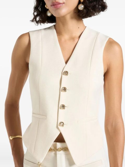Manière De Voir Christine tailored belted waistcoat - Neutrals