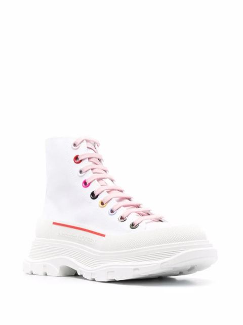 Alexander McQueen Tread Slick ankle lace-up sneakers - White - zdjęcie produktu nr 2