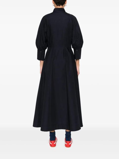 PINKO heart-embroidered puff-sleeve dress - Black