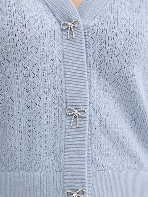 Guess kardigan LYLA damski kolor fioletowy lekki W5YR01 Z2ZK2 - zdjęcie produktu nr 2