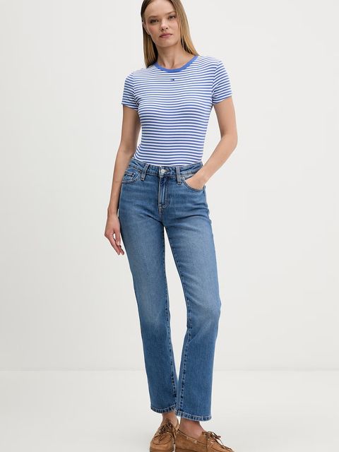 Tommy Jeans t-shirt basic damski bawełniany z elastanem - zdjęcie produktu nr 1