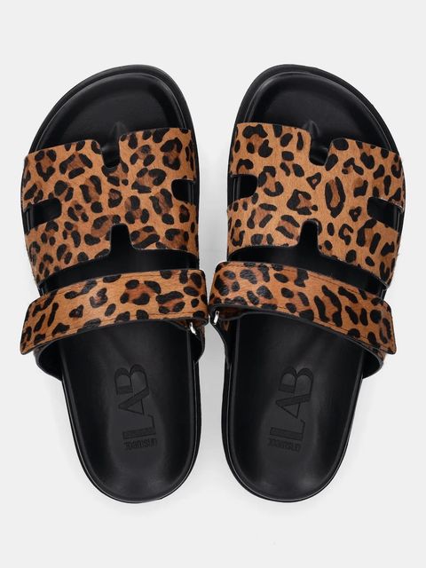 Answear.LAB klapki zamszowe damskie kolor brązowy