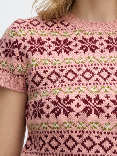 United Colors of Benetton sweter z dodatkiem wełny x Stranger Things damski kolor różowy 171RE10EN