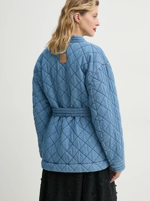 MUNTHE kurtka jeansowa FRIDOLF damska kolor niebieski przejściowa oversize 251153425108