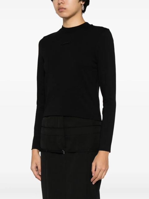 Jacquemus Le T-shirt Gros Grain top - Black