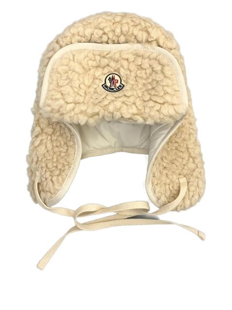 Moncler faux-shearling trapper hat - Neutrals - zdjęcie produktu nr 1