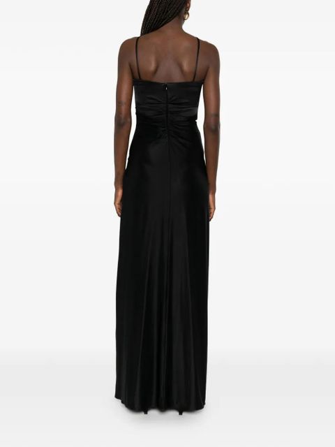 Max Mara Oggetti ruched square-neck maxi dress - Black