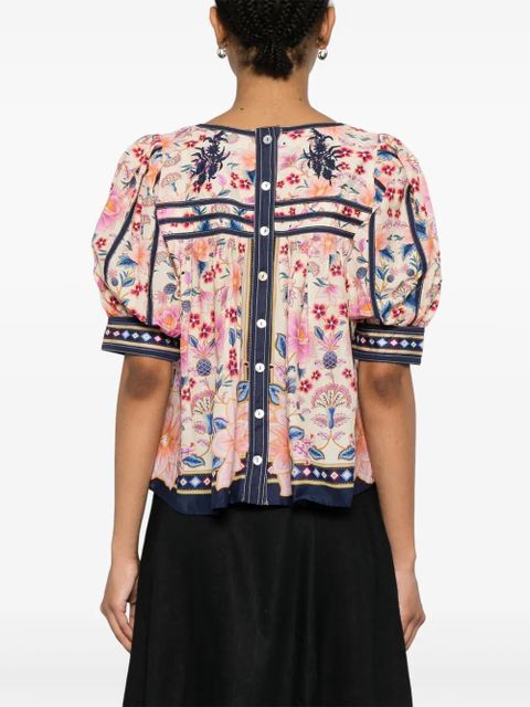 FARM Rio Superbloom Tapestry blouse - Neutrals