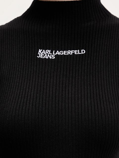 Karl Lagerfeld Jeans sukienka kolor czarny mini dopasowana B1W13041