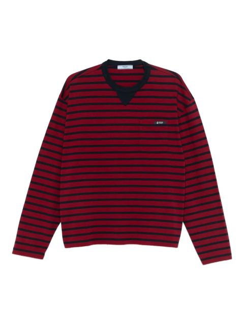Prada striped pocket T-shirt - Red - zdjęcie produktu nr 1