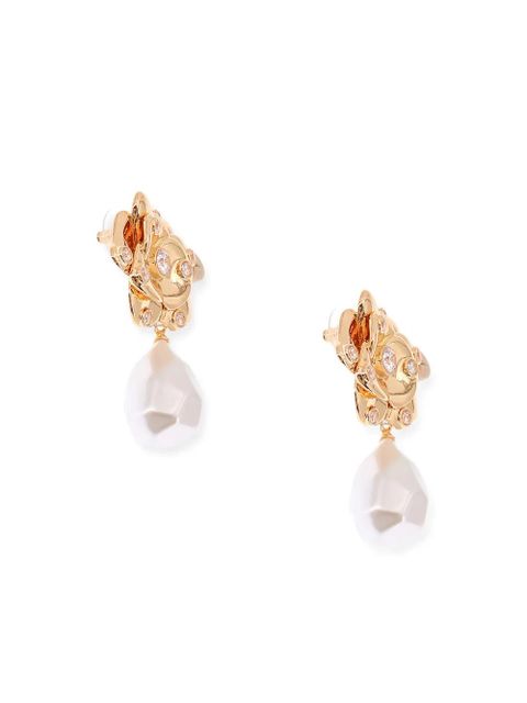 Self-Portrait flower pearl drop earrings - Gold - zdjęcie produktu nr 2