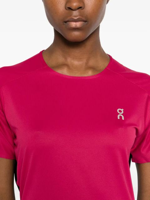 On Running logo-print short-sleeved T-shirt - Pink
