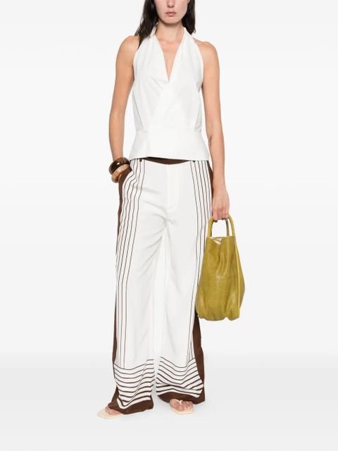 SIR. Leilana striped tailored trousers - White - zdjęcie produktu nr 2